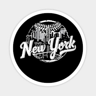 Baseball Newyork skyline The iconic buildings and cityscape Magnet